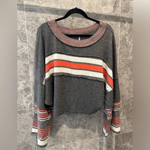 Free People Oversized Cooper Stripe Long Sleeve T-shirt - Picture 6 of 10